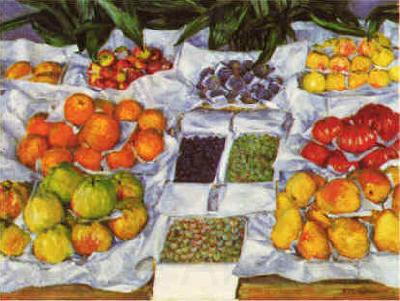 Gustave Caillebotte Fruit Displayed on a Stand Spain oil painting art